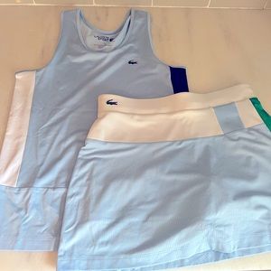 Lacoste sport tennis skirt and top set